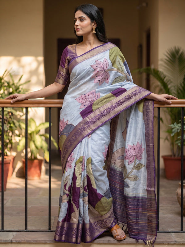 Banarsi Silk Kaatha work