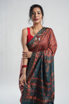 Smoky Black Kani Silk Saree
