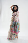 Exclusive Silk Linen Jamdani Saree in Off White