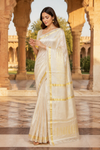 classic golden Kasavu Tissue Silk Kerala saree